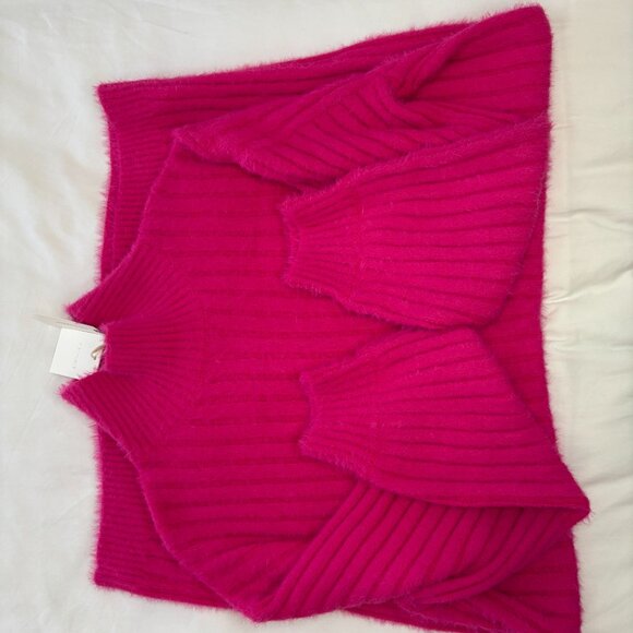 NWT Anthropologie Flat White Women's Turtleneck Pink Sweater Dress, Size XL - Picture 11 of 11